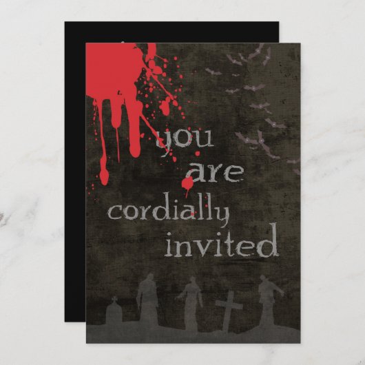 Invitation d'Halloween (Devant / Derrière)