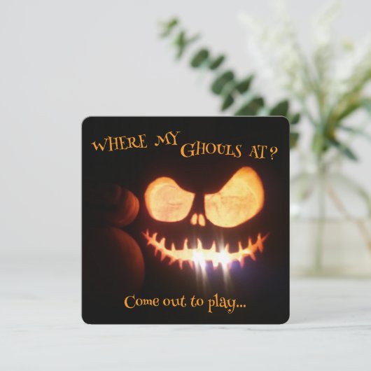 Invitation d'Halloween (Debout devant)