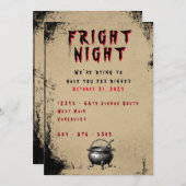 Invitation d'Halloween (Devant / Derrière)