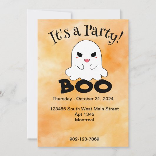 Invitation d'Halloween (Devant)