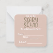 Invitation d'Halloween (Dos)