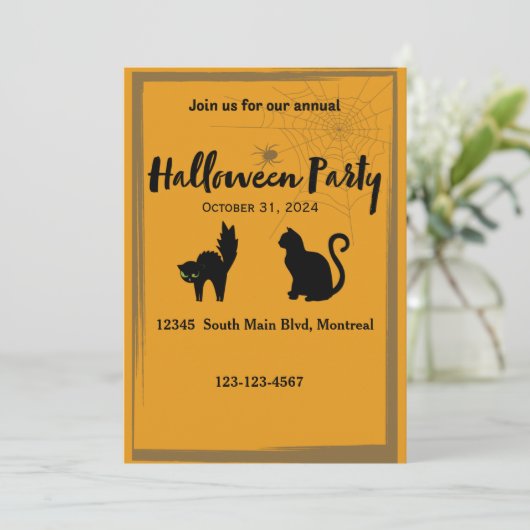 Invitation d'Halloween (Debout devant)