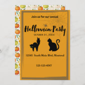 Invitation d'Halloween (Devant / Derrière)