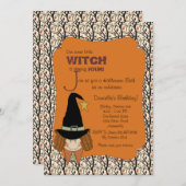 Invitation d'Halloween à cette époque (Devant / Derrière)