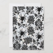 Invitation d'Halloween à chauves-souris argentées (Dos)