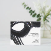 Invitation d'Halloween à la masque noire Faux Rhin (Debout devant)