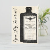 Invitation d'Halloween à la potion vintage (Debout devant)