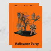 Invitation d'Halloween à Ogre Goblins (Devant / Derrière)
