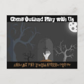 Invitation d'Halloween à sortir et jouer gothique (Devant)