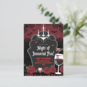 Invitation d'Halloween à thème vampire (Debout devant)