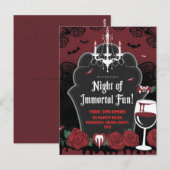 Invitation d'Halloween à thème vampire (Devant / Derrière)