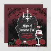 Invitation d'Halloween à thème vampire (Devant / Derrière)