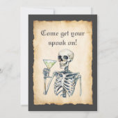 Invitation d'Halloween adulte, Invitation rétro de (Dos)