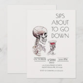 Invitation D'Halloween Adulte Sur Le Point De Tomb (Devant / Derrière)