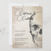 Invitation d'Halloween Antique Skull Invitation (Devant)
