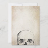 Invitation d'Halloween Antique Skull Invitation (Dos)