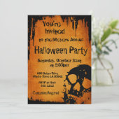 Invitation d'Halloween avec crâne (Debout devant)