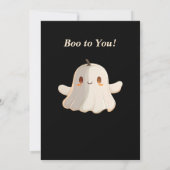 Invitation d'Halloween avec un fantôme mignon (Dos)