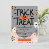 Invitation d'Halloween avec un texte chinois mysté (Debout devant)