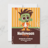 Invitation d'Halloween avec zombies (Devant)