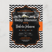 Invitation d'Halloween Baby shower Chevron (Devant)