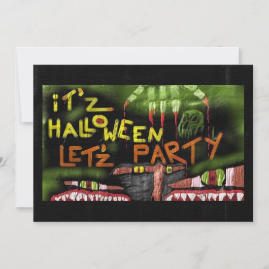 Invitation d'Halloween 'C'est Halloween Let'z Part (Devant)