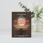 Invitation d'Halloween Chat et Chats noirs éffraya (Debout devant)