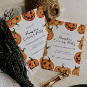 Invitation d'Halloween citrouille
