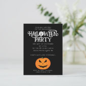 Invitation d'Halloween citrouille de Jack effrayan (Debout devant)
