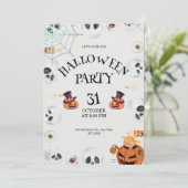 Invitation d'Halloween citrouille, Nuit d'Hallowee (Debout devant)