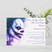 Invitation d'Halloween Clown - Sinister Smile (Debout devant)