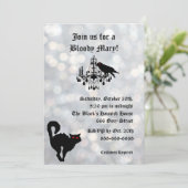 Invitation d'Halloween Damask et Sparkly Silver (Debout devant)