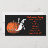 Invitation d'Halloween de Jack-o'-lantern mignonne (Devant)