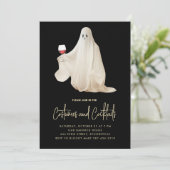 Invitation d'Halloween de la fête fantôme éffrayan (Debout devant)