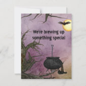 Invitation d'Halloween de sorcière (Devant)