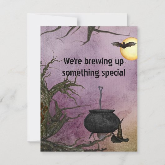 Invitation d'Halloween de sorcière (Devant)