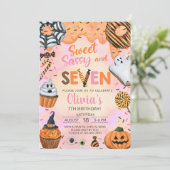 Invitation d'Halloween doux sassy sept 7ème annive (Debout devant)