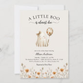 Invitation d'Halloween du Baby shower fantôme mign (Devant)