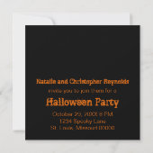 Invitation d'Halloween du cimetière effrayant, ora (Dos)