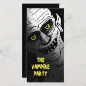 Invitation d'Halloween du Parti Vampire (Devant / Derrière)