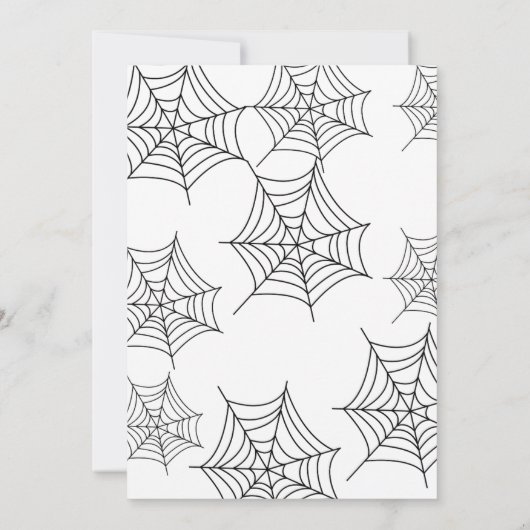 Invitation d'Halloween éffrayant (Dos)