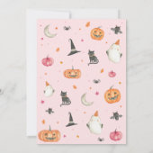 Invitation d'Halloween éffrayant One Girl 1er Boo (Dos)