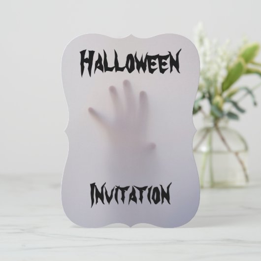 Invitation d'Halloween effrayant personnalisable (Debout devant)