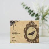 Invitation d'Halloween Éffrayante et Vintage (Debout devant)