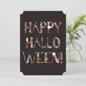 Invitation d'Halloween en forme avec des lettres p (Debout devant)