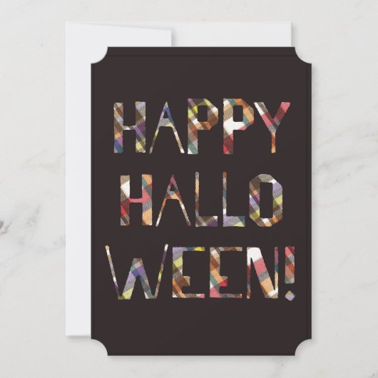 Invitation d'Halloween en forme avec des lettres p (Devant)