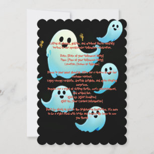 Invitation d'Halloween Fantôme Effrayant