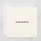 Invitation d'Halloween fantôme vintage (Dos)