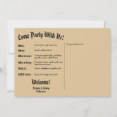 Invitation d'Halloween féminine victorienne déplai (Dos)