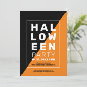 Invitation d'halloween géométrique minimaliste mod (Debout devant)